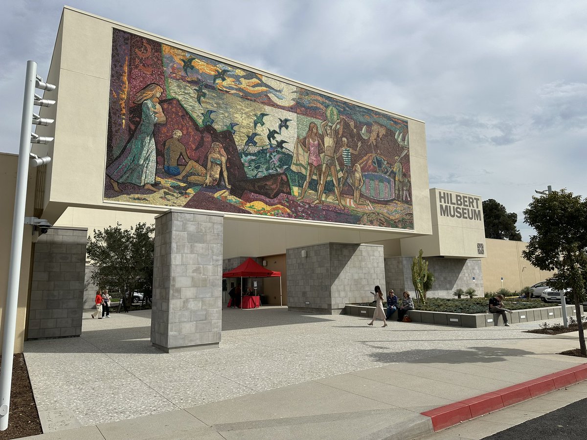 Grand reopening of the Hilbert Museum in Orange, California. Wonderful collection of mid-century California paintings.