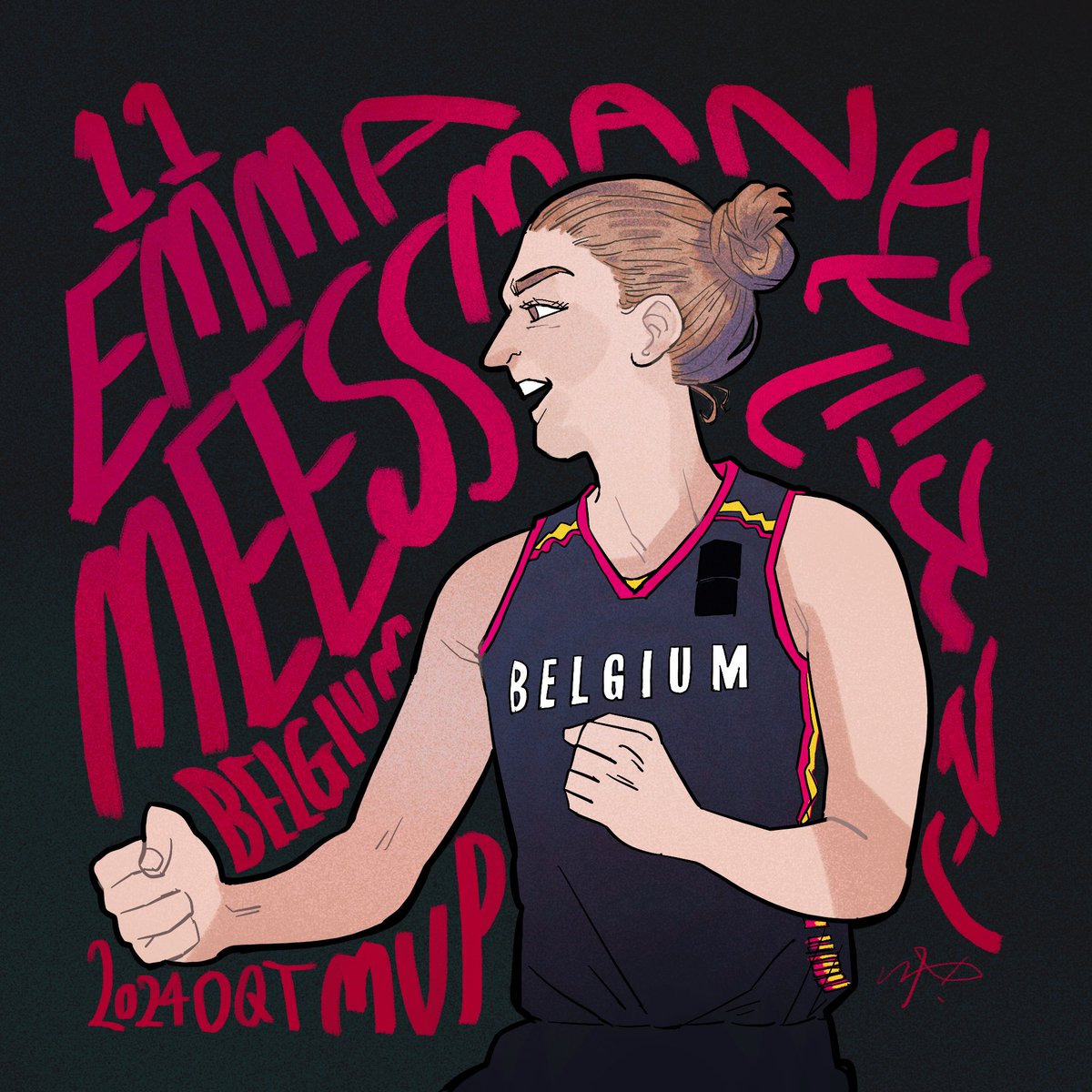 yugohdoo's tweet photo. Fiba OQT all MVPs. 
In fact I’m a basketball lover🤟
#女子バスケ #女子バスケファンアート https://t.co/k4JEE3sv83