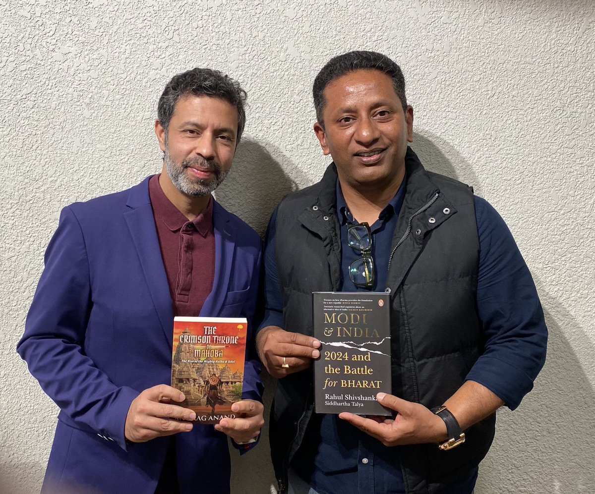 Anurag Anand (@anuraganand1978) on Twitter photo The bond of #books
My next read: #ModiandIndia … Just the book to read on the eve of the 2024 general elections…<a href="/RShivshankar/">Rahul Shivshankar</a> … hope you find #TheCrimsonThroneofMahoba worth your time… 😇
It was super nice meeting you!! The bond of #books
My next read: #ModiandIndia … Just the book to read on the eve of the 2024 general elections…<a href="/RShivshankar/">Rahul Shivshankar</a> … hope you find #TheCrimsonThroneofMahoba worth your time… 😇
It was super nice meeting you!!