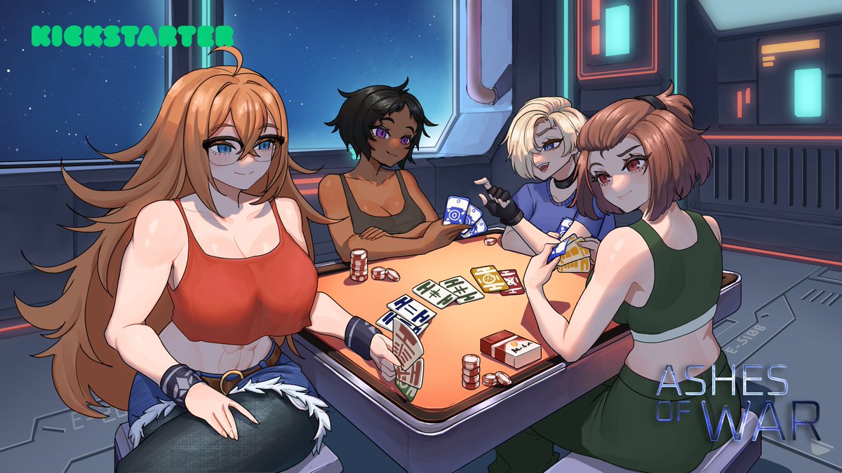 The Kickstarter page for Ashes of War, a Military Sci-Fi VN with loads of Tomboy is now up. We got a demo, so don't hesitate to take a look. kickstarter.com/projects/ashes…