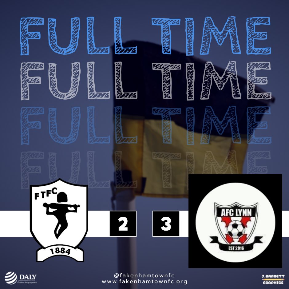 Unfortunately we bow out of the cup after being reduced to 10 men mid way through the first half we battled hard to get back into the game but just couldn’t get the equaliser:  

Goals 
⁦<a href="/easto_999/">Tom East</a>⁩ 
⁦<a href="/greeves11/">carlos greeves</a>⁩ 

All the best to lynn in the semi final