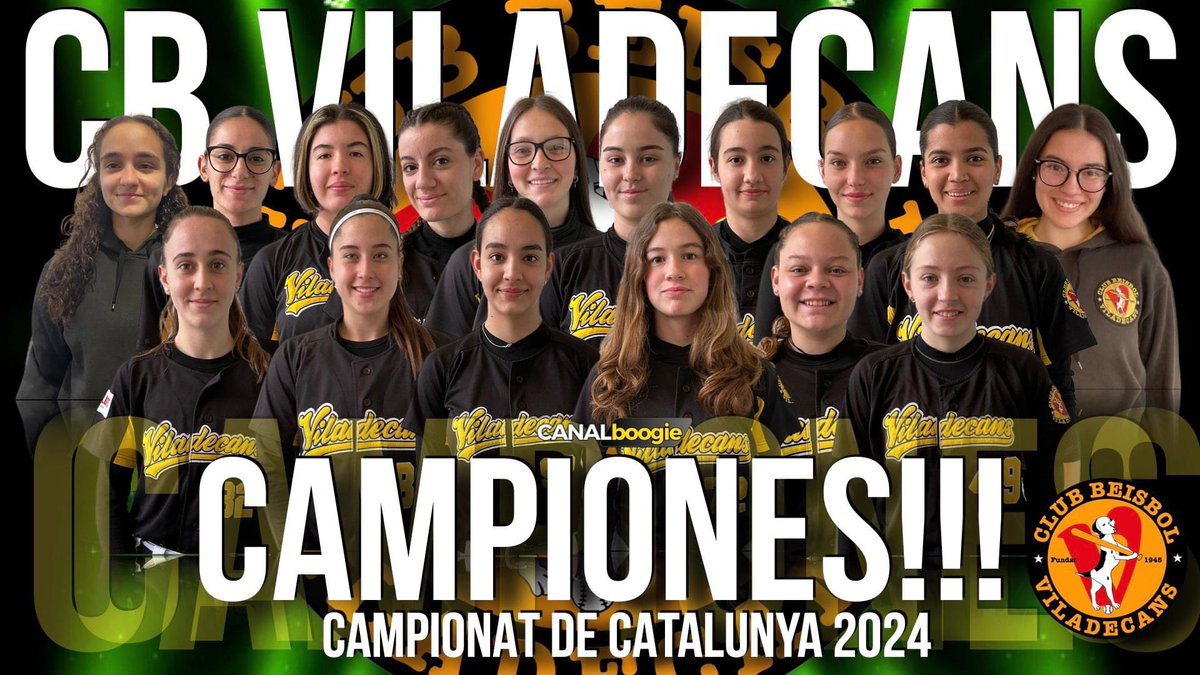 EL CLUB BEISBOL VILADECANS DE SOFTBOL DH ES PROCLAMA CAMPIONES DEL CAMPIONAT DE CATALUNYA 2024 ENHORABONA NOIES !!!
ENHORABONA A L'STAFF TÈCNIC DE L'EQUIP.

#beisbolviladecansadnsoftbol

<a href="/CANALboogie/">CANALboogie</a> <a href="/BeisbolVila/">Béisbol Viladecans</a> <a href="/ViladecansTweet/">AjuntamentViladecans</a> <a href="/FCBeisbolSofbol/">Beisbol i Softbol Catalunya ⚾️🥎</a>