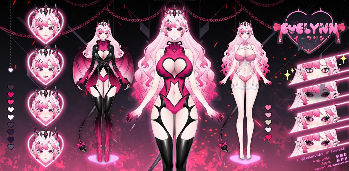 ˖⁺‧₊˚♡˚₊‧⁺˖ 🖤2.0 MODEL REVEAL 🖤˖⁺‧₊˚♡˚₊‧⁺˖

𓆩♡𓆪 𝔗𝔥𝔢 𝔮𝔲𝔢𝔢𝔫 𝔥𝔞𝔰 𝔞𝔯𝔯𝔦𝔳𝔢𝔡 𓆩♡𓆪

Hey I'm Evelynn, a Demon Elf queen, and this is my ref sheet 🖤

Links and credits below

♡ #vtuber ♡ #vtuberdebut ♡ #modelreveal ♡