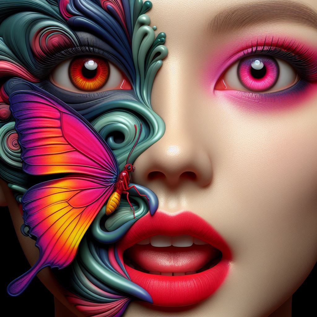 Beauty and Bitterness 
🌟🌟Collected🌟🌟

By a dear artist and friend <a href="/FashionablyAlee/">Alesha⚜️❤️</a> 
It is highly appreciated, thanks.

An open collaboration with dear <a href="/Sneketoshi/">Sneketoshi</a>  🦋🦋🐍🐍
3 #tezos 3/5 Ed
On #objktcom 
Link objkt.com/tokens/KT1F7Bo…

#Sepidehartworld
#AIArtwork 
#NFTartist