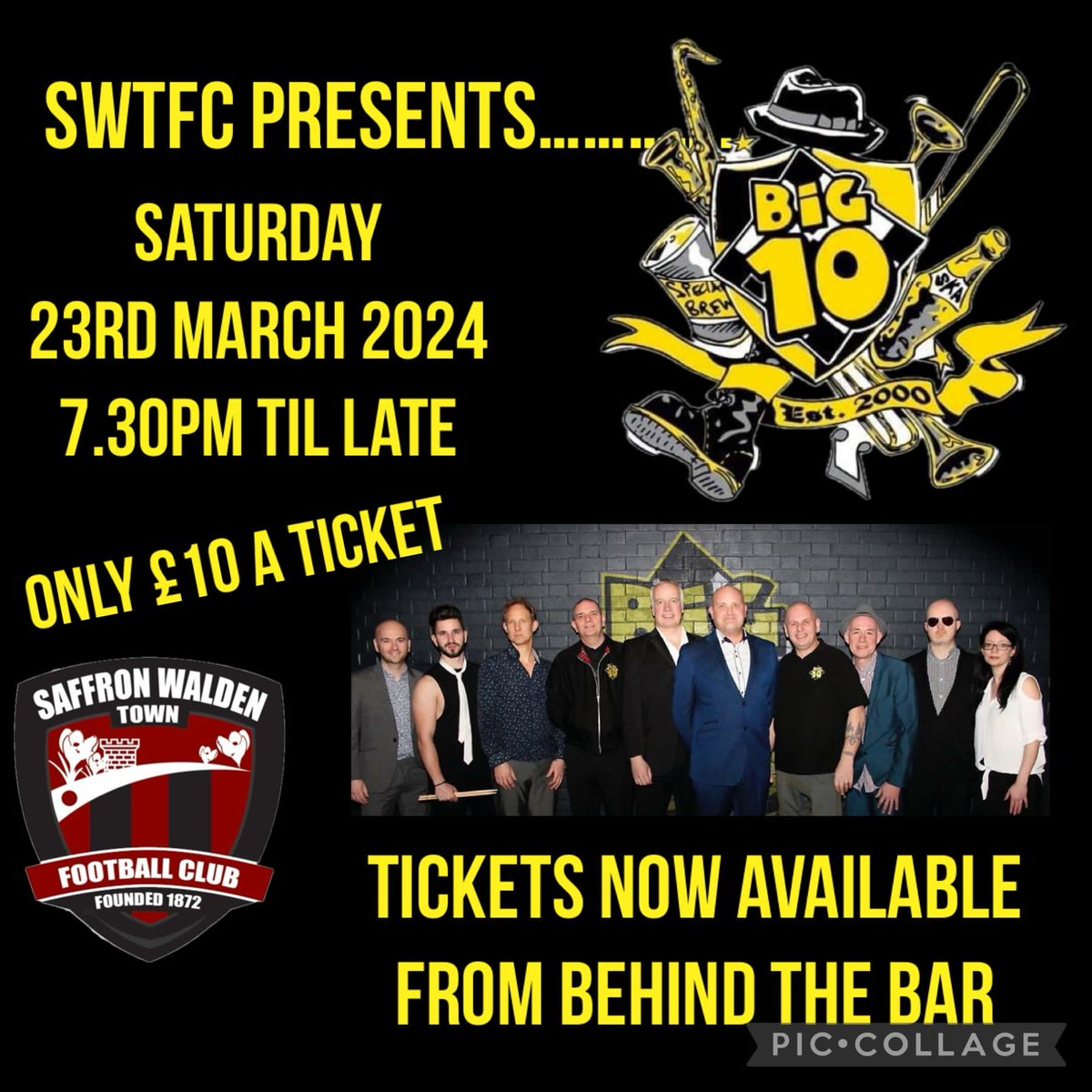 blood1 (@acc_ada) on Twitter photo Just 4 Weeks To Go Until <a href="/Big10ska/">Big 10</a> Are Back Live <a href="/SWTFootballClub/">Saffron Walden Town FC</a> 🎷🎸🎤🍻🍾
Get Your Tickets Now, £10 Ask At Our Bar.
<a href="/swtic/">Saffron Walden TIC</a> <a href="/swtfc_fans/">Saffron Walden Town FC Fans</a> <a href="/SWCommunityFC/">Saffron Walden Community FC</a> <a href="/DirectorySW/">Saffron Directory</a> <a href="/StuartVant/">Stuart Vant</a> <a href="/chappo180/">Lee Chapman</a> <a href="/karlwoodley28/">karlwoodley</a> <a href="/STrimnell/">Simon Trimnell</a> <a href="/gary27c/">gazza27c</a> <a href="/mrsamprior/">Sam Prior</a> <a href="/NUTSY10/">Jason Maher</a> <a href="/JamesFalaise/">James Falaise</a> Please Retweet😁 Just 4 Weeks To Go Until <a href="/Big10ska/">Big 10</a> Are Back Live <a href="/SWTFootballClub/">Saffron Walden Town FC</a> 🎷🎸🎤🍻🍾
Get Your Tickets Now, £10 Ask At Our Bar.
<a href="/swtic/">Saffron Walden TIC</a> <a href="/swtfc_fans/">Saffron Walden Town FC Fans</a> <a href="/SWCommunityFC/">Saffron Walden Community FC</a> <a href="/DirectorySW/">Saffron Directory</a> <a href="/StuartVant/">Stuart Vant</a> <a href="/chappo180/">Lee Chapman</a> <a href="/karlwoodley28/">karlwoodley</a> <a href="/STrimnell/">Simon Trimnell</a> <a href="/gary27c/">gazza27c</a> <a href="/mrsamprior/">Sam Prior</a> <a href="/NUTSY10/">Jason Maher</a> <a href="/JamesFalaise/">James Falaise</a> Please Retweet😁