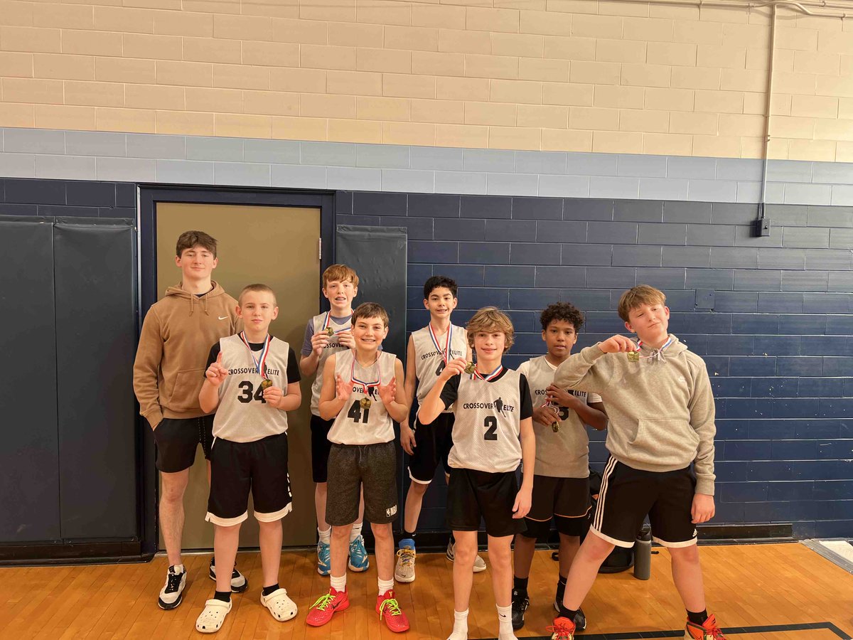 Congrats to the 7th Grade Boys - Black on winning their division of the @cnrbasketball February tournament.  Well done Coach Evan!