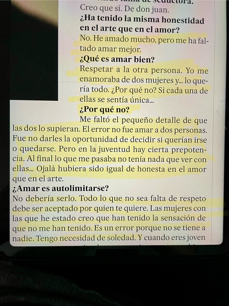 “Ojalá hubiera sido igual de honesta en el amor que el en arte”. “No se tiene a nadie. Tengo necesidad de soledad”. Imprescindible entrevista a #MayteMartín en ⁦<a href="/elpaissemanal/">EL PAÍS SEMANAL</a>⁩ by ⁦<a href="/anatxuz/">Anatxu Zabalbeascoa</a>⁩ que siempre cose con hilo invisible.