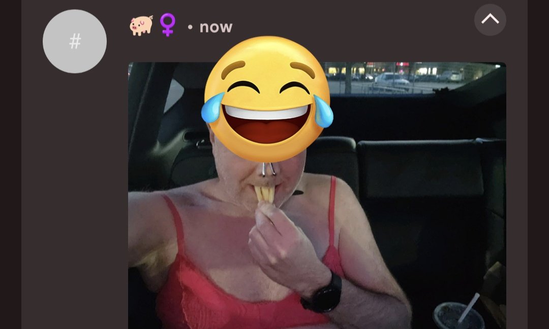 Before I have comments about morals and shit. I don't care. Truly. At all. 😂

<a href="/ParttimeSissy/">HiddenSissy</a> is pescatarian. I'm not sure why after all these years tonight's humiliation task from me is to eat a quarter pounder meal from McDonald's in his pig hook in the Walmart parking lot. 😂