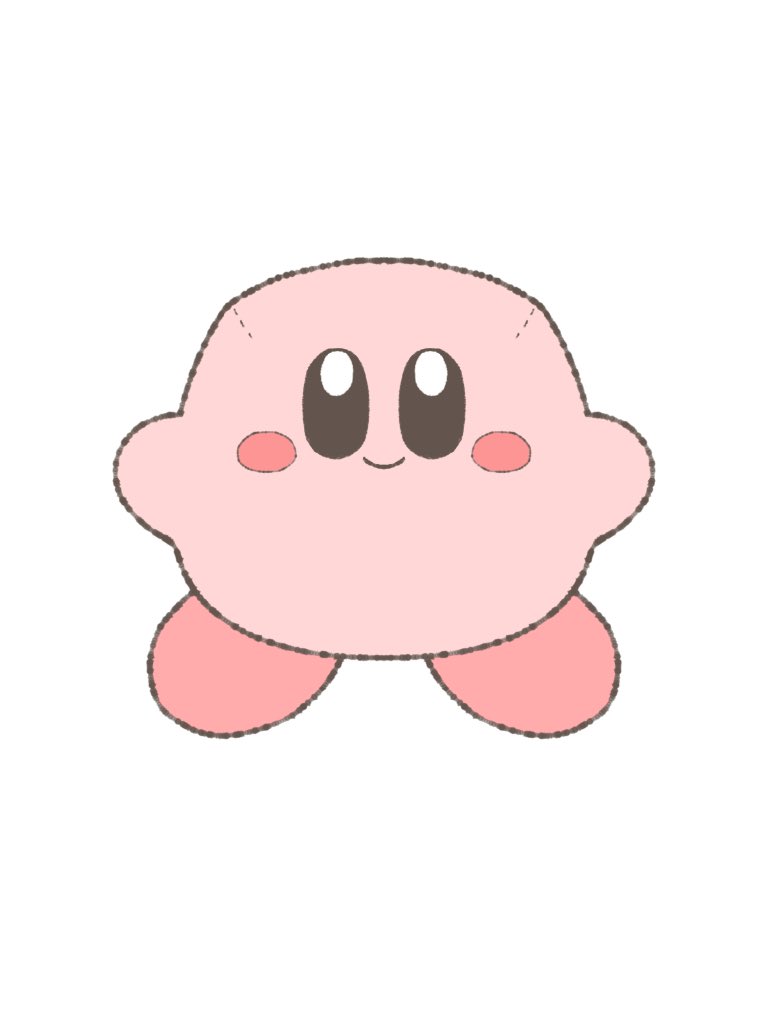 kirby smile no humans simple background solo white background full body closed mouth  illustration images