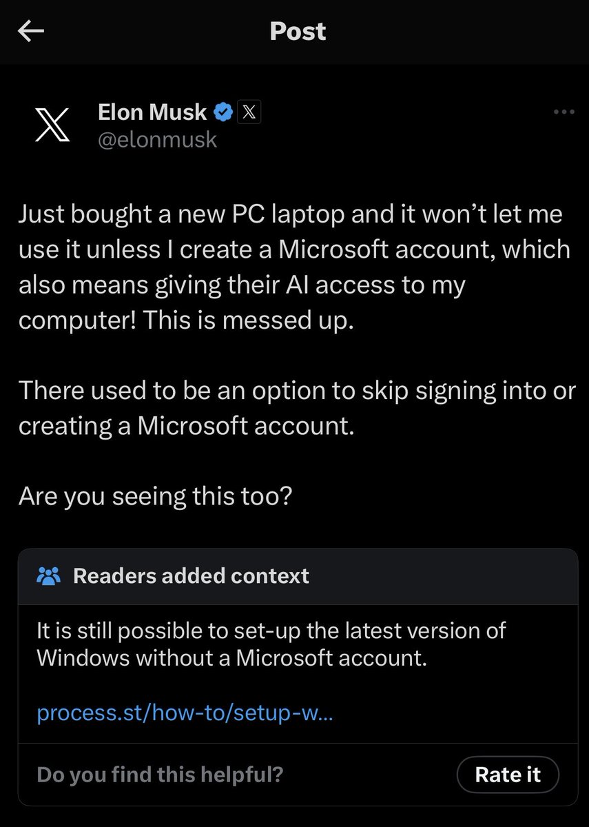 Elon Musk tweet media