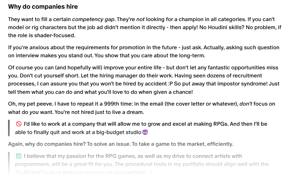 A new article on Patreon. How to navigate TA job expectations at each level