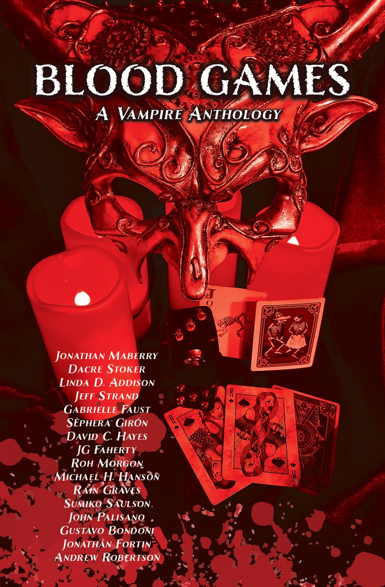 Coming soon... BLOOD GAMES: A Vampire Anthology. This is HIGH STAKES with some additions. My story 'Bonesong' will be in it. :-)

#vampires #vampirebooks #vampireanthologies #gambling #gaming #weirdstuff #coolstuff #readmorebooks