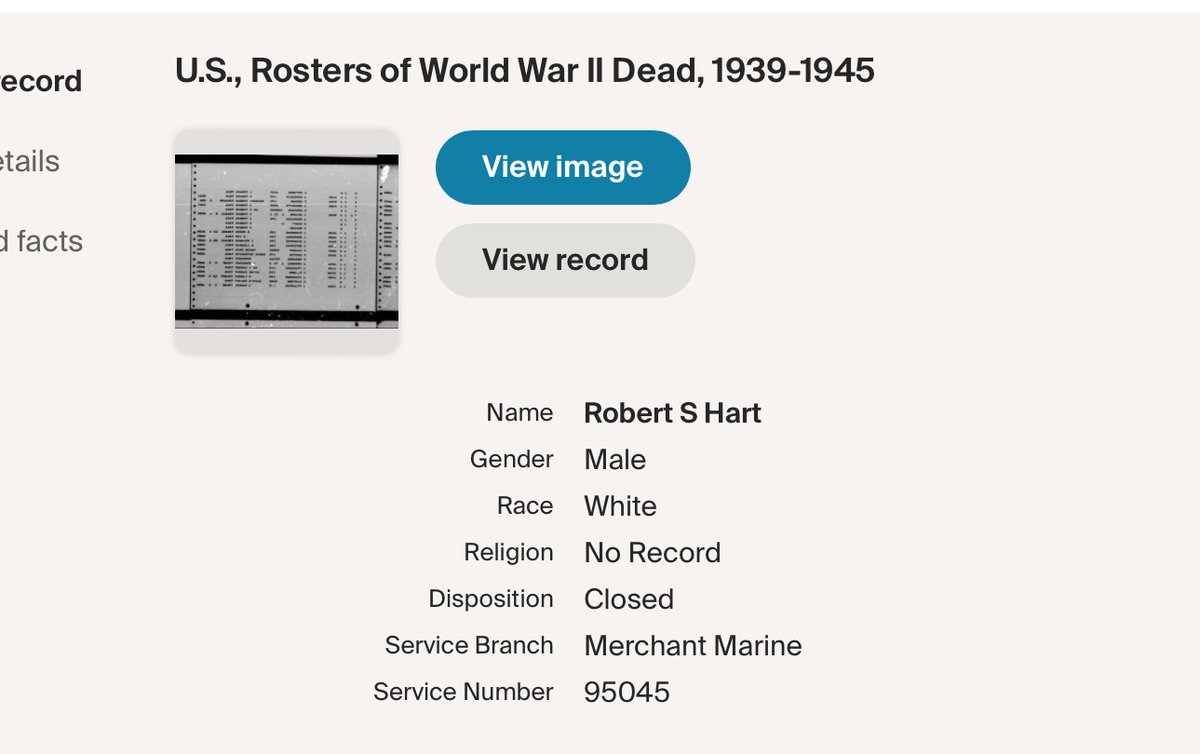 Robert Sidney Hart was an Able Seaman who gave his life on the S.S. Mary. He crossed the bar on Mar 3, 1942. He was from Bush, LA. and was 42 years of age. #RememberingHeroes