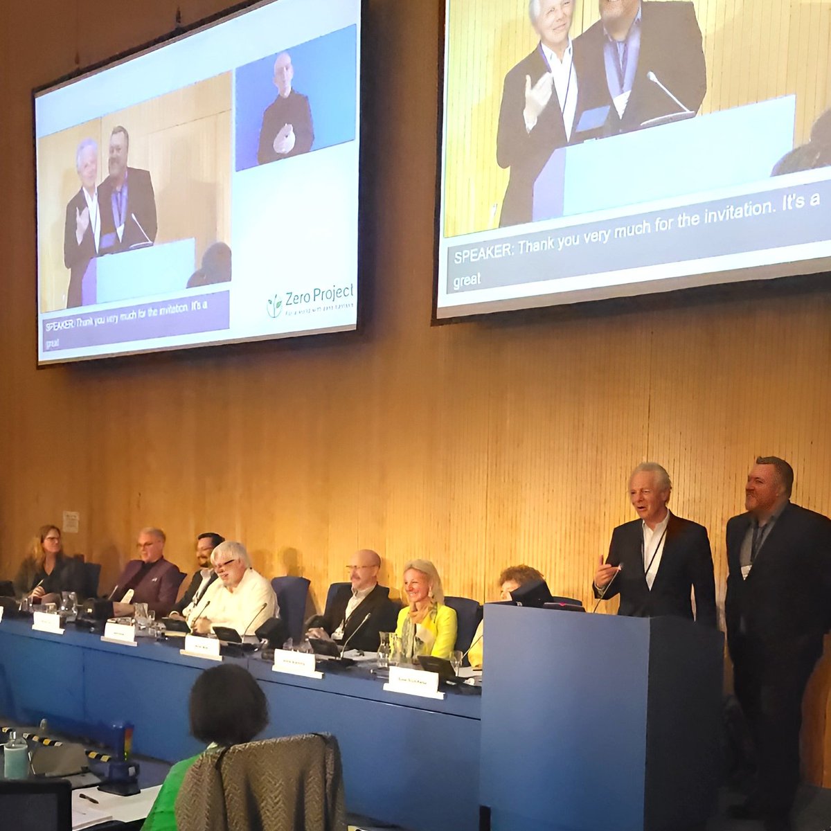 responsible_an's tweet photo. Spannende Tage bei #ZeroCon24 in der UNO-City!Internationale Innovationen für Inklusion begeisterten uns. Am Podium diskutierten wir soziale Verantwortung und unser Pilotprojekt. Unser Annotationsteam präsentierte live seine Arbeit. Danke an das Zero Project für die Organisation! https://t.co/454RBg0F3n