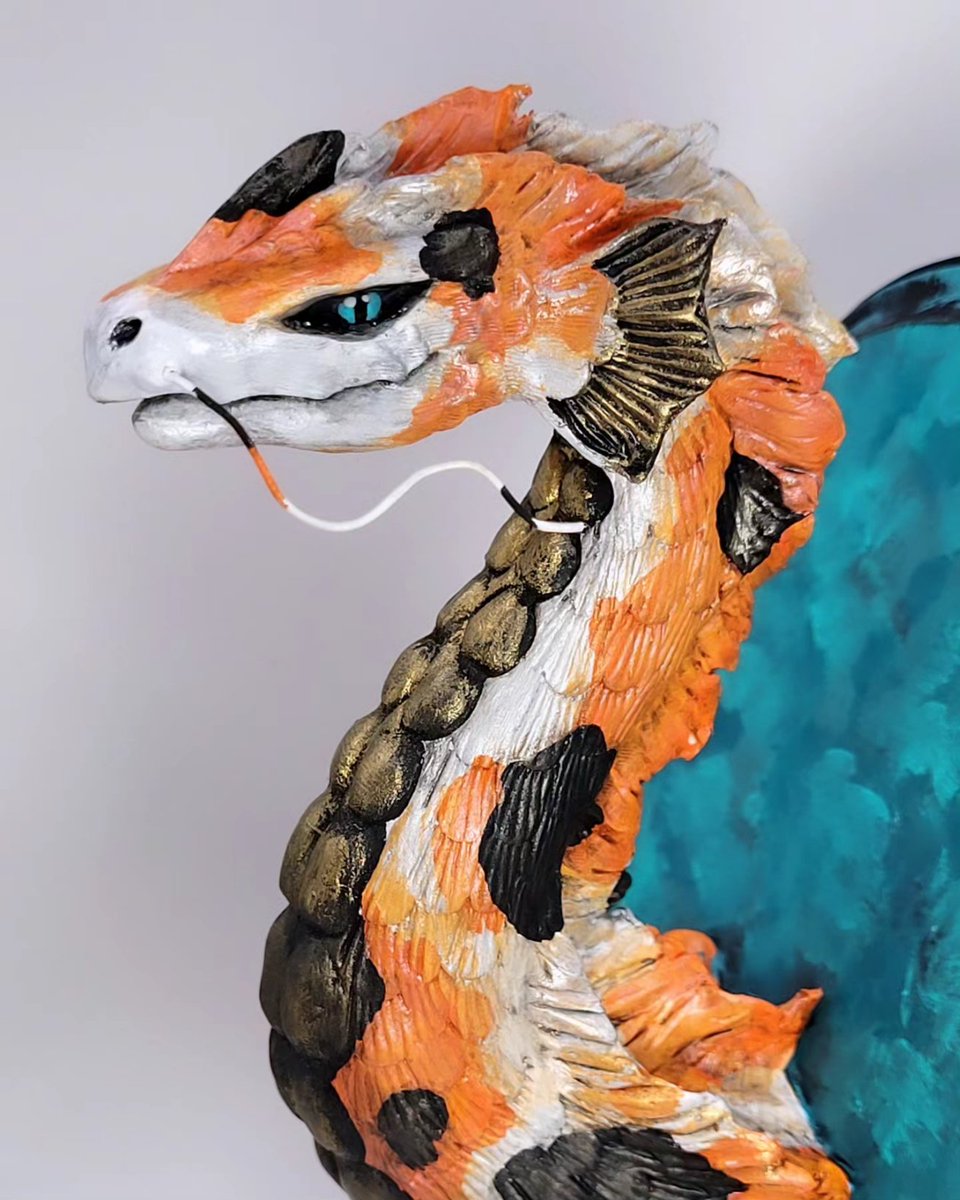 Here is my dragon for the month of February in the Year of the Dragon! This is number two of my goal to make a dragon a month for 2024! #YearOfTheDragon #picses♓️ #dragon #dragonsculpture #fantasyart #fantasysculpture #cosclay #cosclayusa #polymerclay #artist