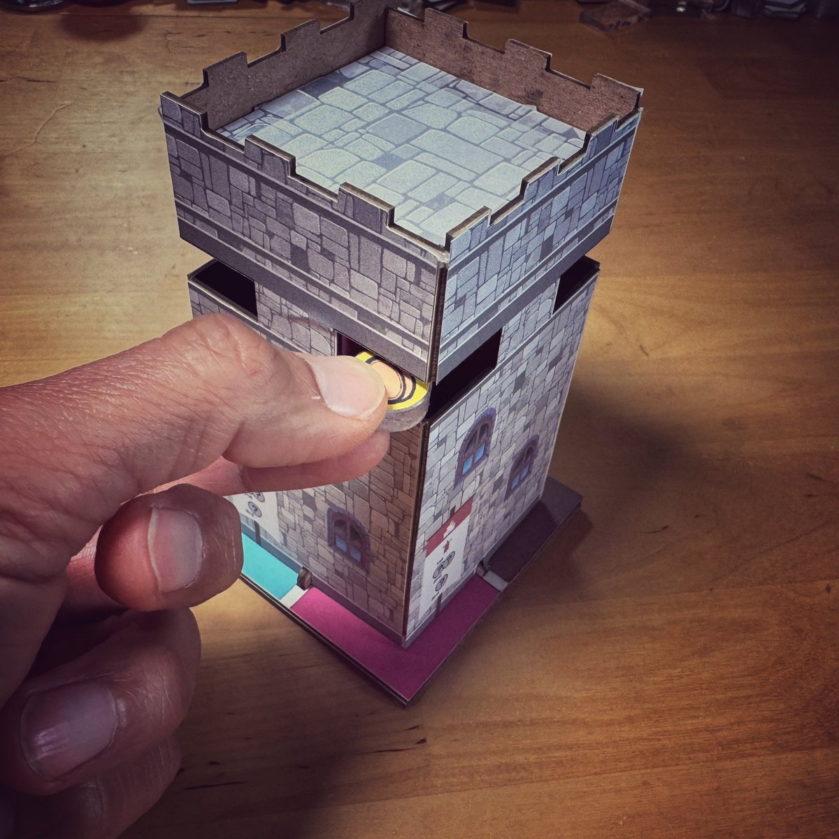 TAM (@tamatplay) on Twitter photo My weekend project—a quad tower for Wild World where each player can secretly contribute credits as tribute. Wild World is a collaboration with @deg23deg and <a href="/TokenGaymer/">Danielle Reynolds 🏳️🌈 🔜 LevelUp & PAXU</a>, a blend of area control, trick taking, and hand management, set in a post-apocalyptic world dominated by My weekend project—a quad tower for Wild World where each player can secretly contribute credits as tribute. Wild World is a collaboration with @deg23deg and <a href="/TokenGaymer/">Danielle Reynolds 🏳️🌈 🔜 LevelUp & PAXU</a>, a blend of area control, trick taking, and hand management, set in a post-apocalyptic world dominated by