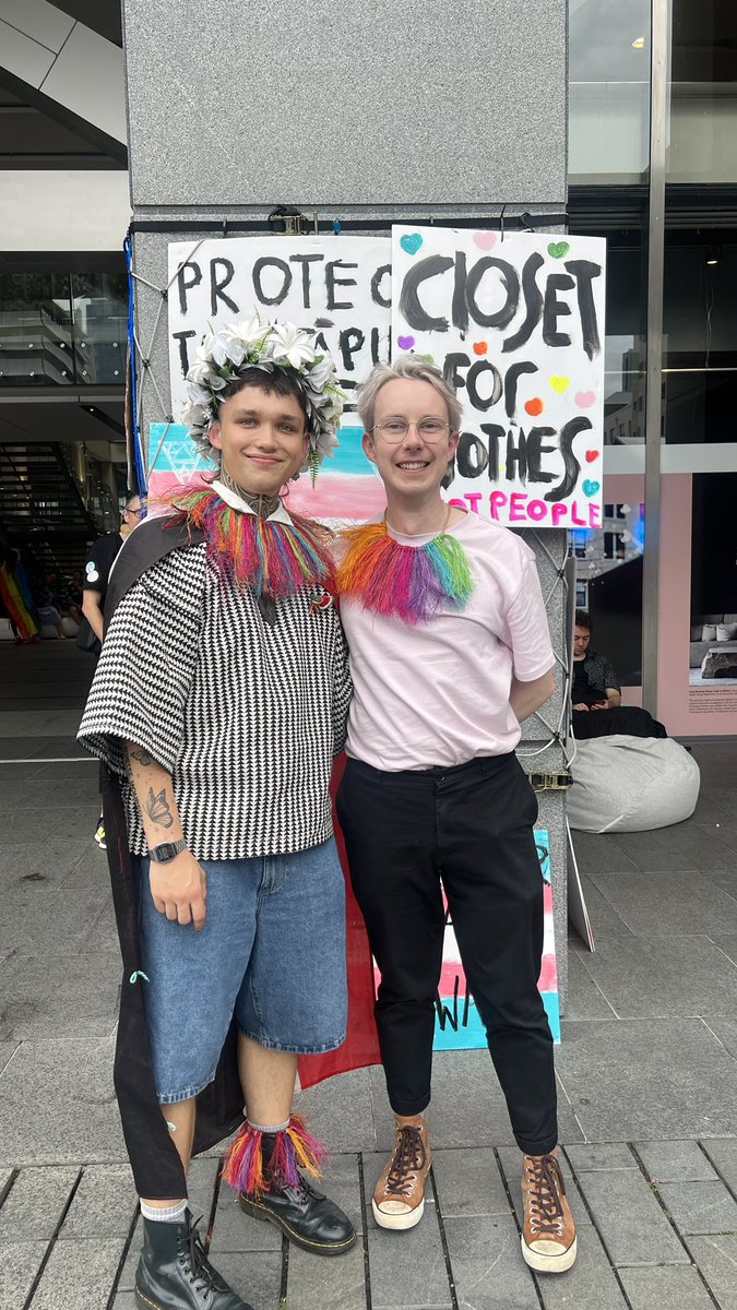 Happy Pride from your co-chairs of @AucklandPride 🤍

Chur ow @BhenElliott