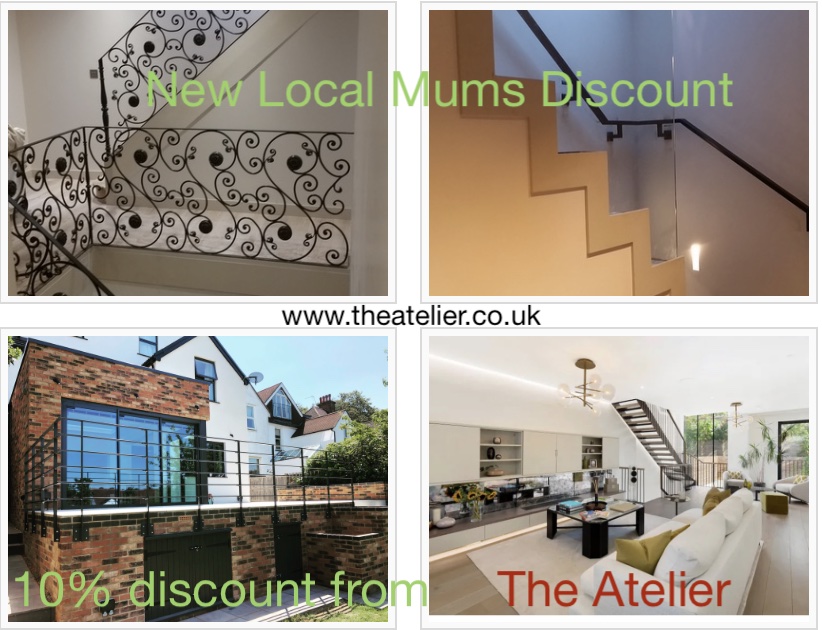 🎉New Local Mums Discount 🌟🌟🌟🌟🌟 Highly recommended local metalwork studio The Atelier making bespoke railings, gates and furniture is giving us #localmumsdiscounts. Read our reviews and see The Atelier’s stunning work for #localmums👉 tinyurl.com/3kjjncbw #localmumsonline