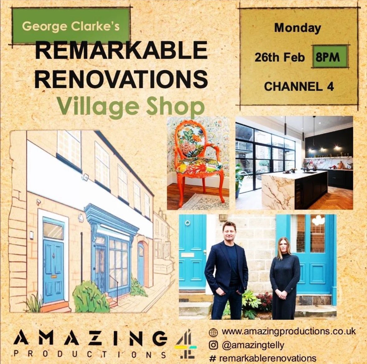 . TOMORROW NIGHT (Monday 26th Feb) at 8pm on @channel4 it’s a BRAND NEW SERIES of ***GEORGE CLARKE’S REMARKABLE RENOVATIONS***. You’ll see one of my favourite building conversions of all time! Enjoy! . . . . #RemarkableRenovations #Channel4 #Architecture #home #Design #Building…