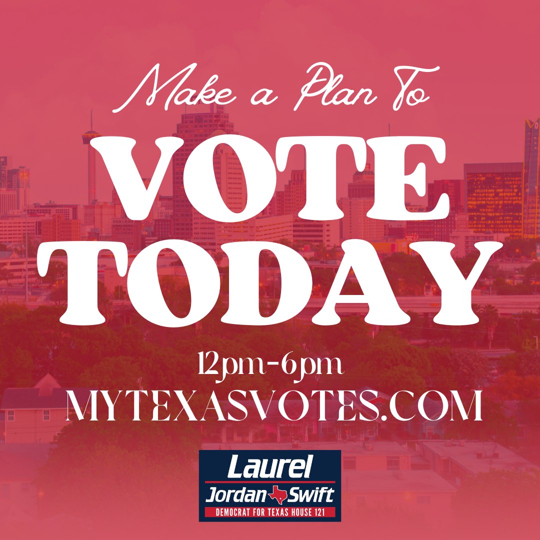 It's a SUNNY SUNDAY, and what better way to make it count than by casting your ballot? Polls are open until 6 pm. Make a plan and take a friend along! #LaurelForTexas