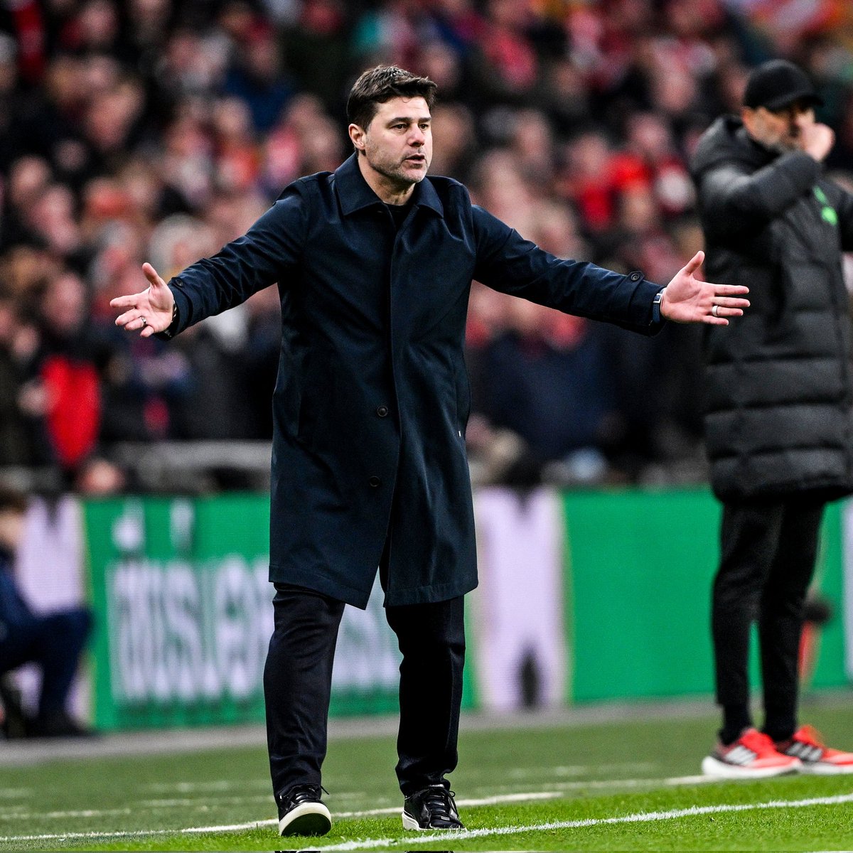 Poor Poch the nearly man😆You can take the man out of Spurs. You can't take Spursy out of the man!!😜😂😂😅😅#CFC, #LFC, #CHELIV , #CarabaoCupFinal, #CarabaoCup, #EFLCupFinal , #EFLCup. Chelsea 0-1 Liverpool.