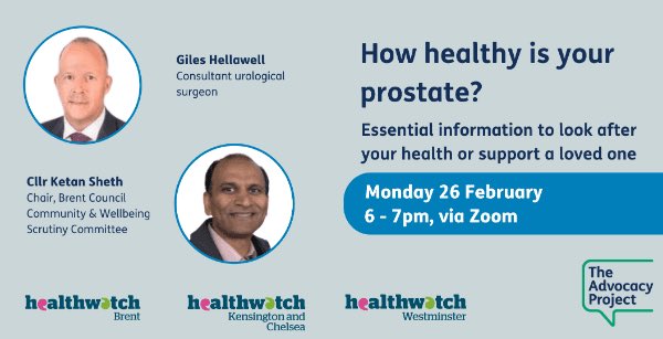 Delighted to be talking to Giles Hellawell about the new NW London Urology Centre and prostate health. Please join me if you can.