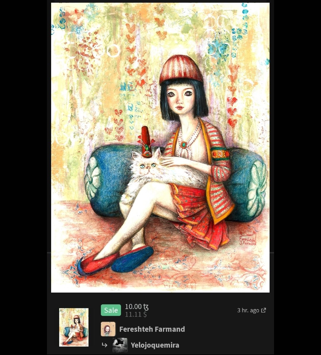 💥Edition SOLD💥Glad that an  edition of 𝗚𝗶𝗿𝗹𝘀 𝗜𝗻 𝗟𝗼𝘃𝗲#𝟭𝟲 was collected by dear <a href="/yelojoquemira/">...Y EL OJO QUÉ MIRA</a>  😍 Many thanks 🙏❤
#TezosArts

Gn!

🔻