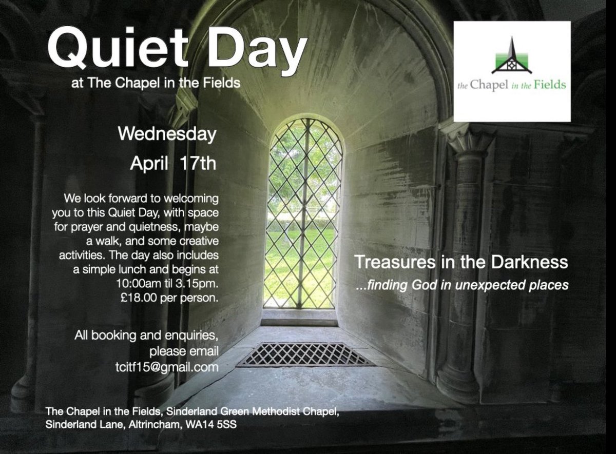 The next Quiet Day at The Chapel is April 17th.