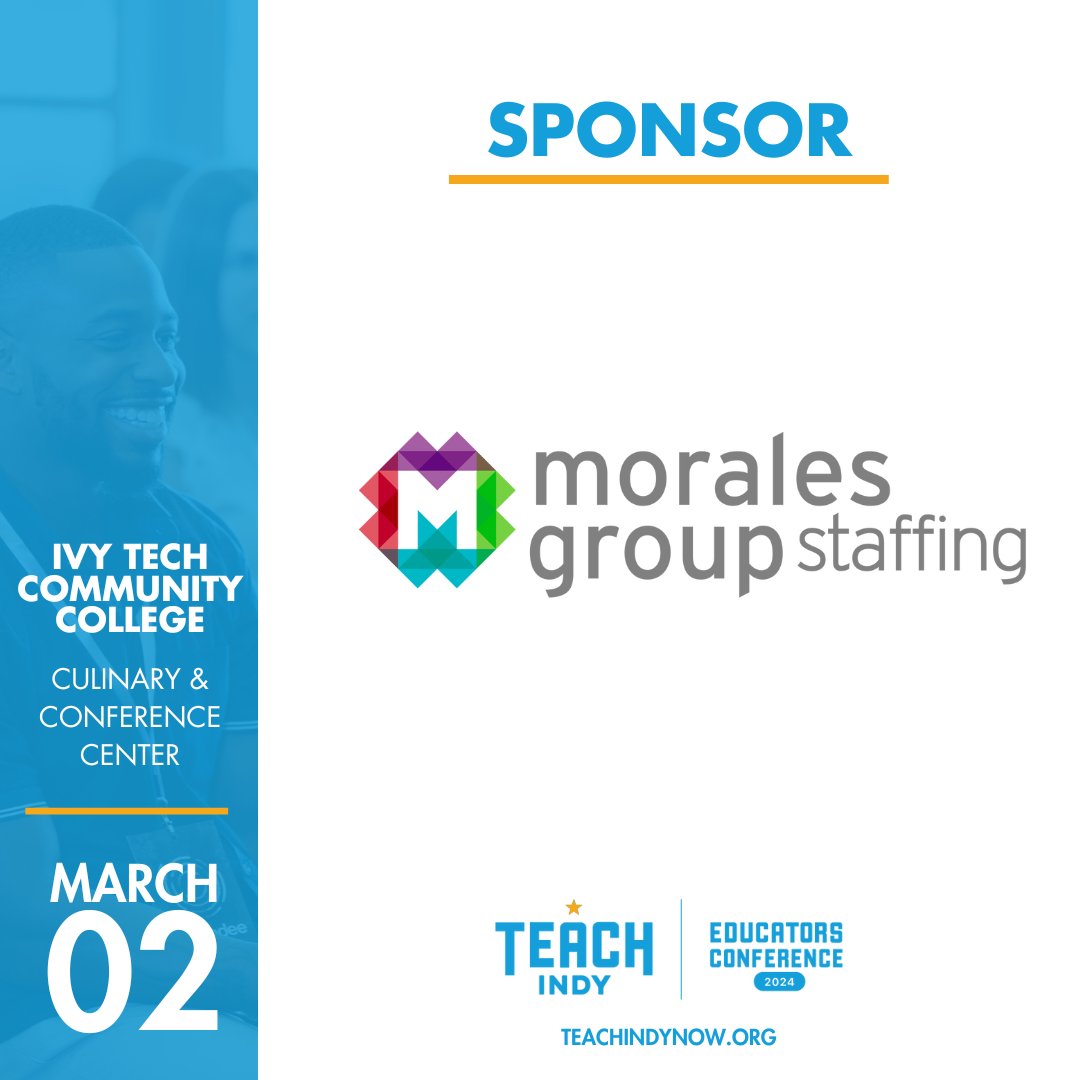 Welcome #MoralesGroup as a sponsor for #TeachIndyEdCon24! Their commitment to building better futures through employment solutions is inspiring. Together, we're shaping brighter paths for educators & communities as a whole. Learn more about their impact: bit.ly/3T5RuBq