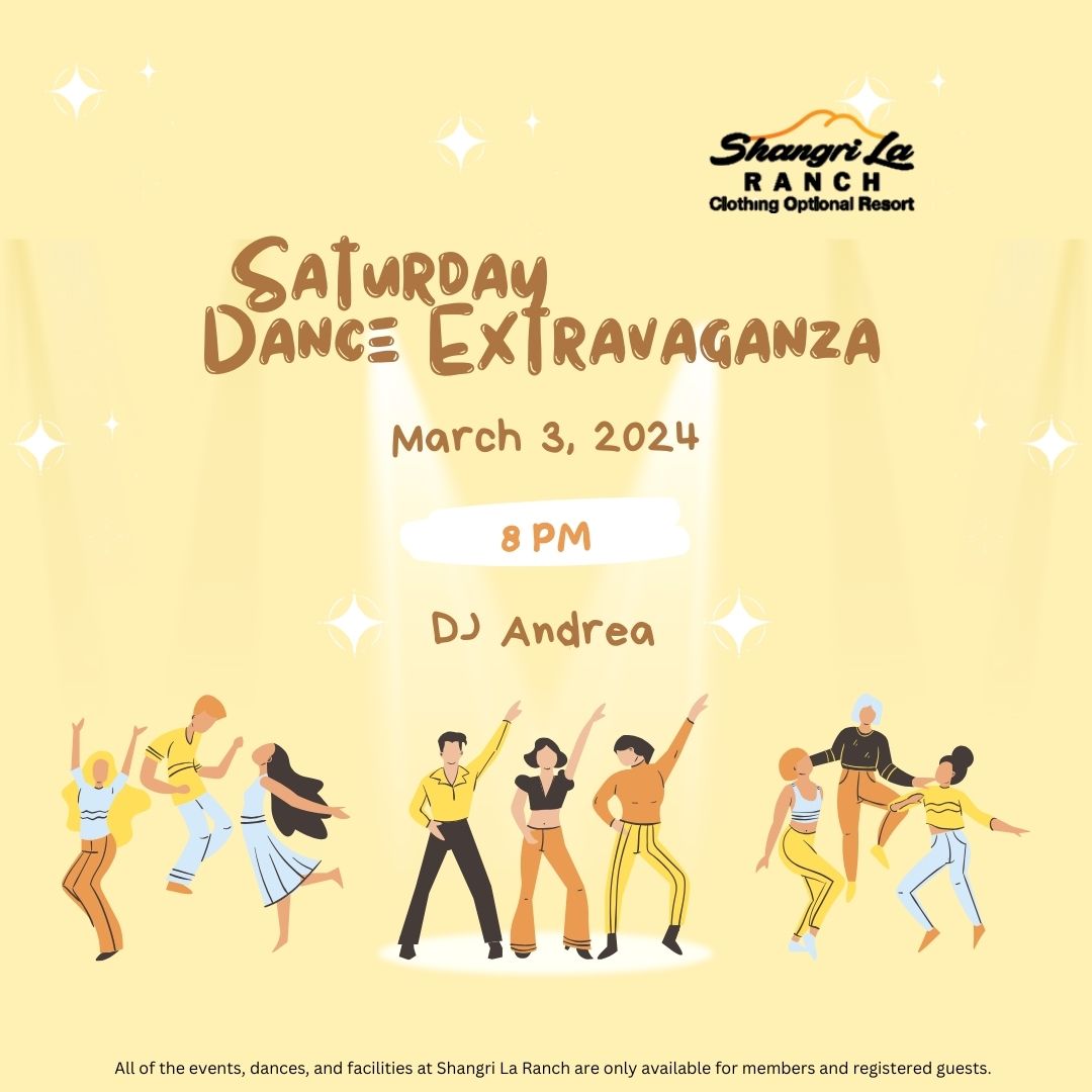 🎶 Let the beat drop! 🌟 Join us for Dance Night hosted by DJ Andrea every Saturday, starting at 8 PM at #ShangriLaRanch! 💃🕺 Get ready to groove! Details: shangrilaranch.com #DanceNight