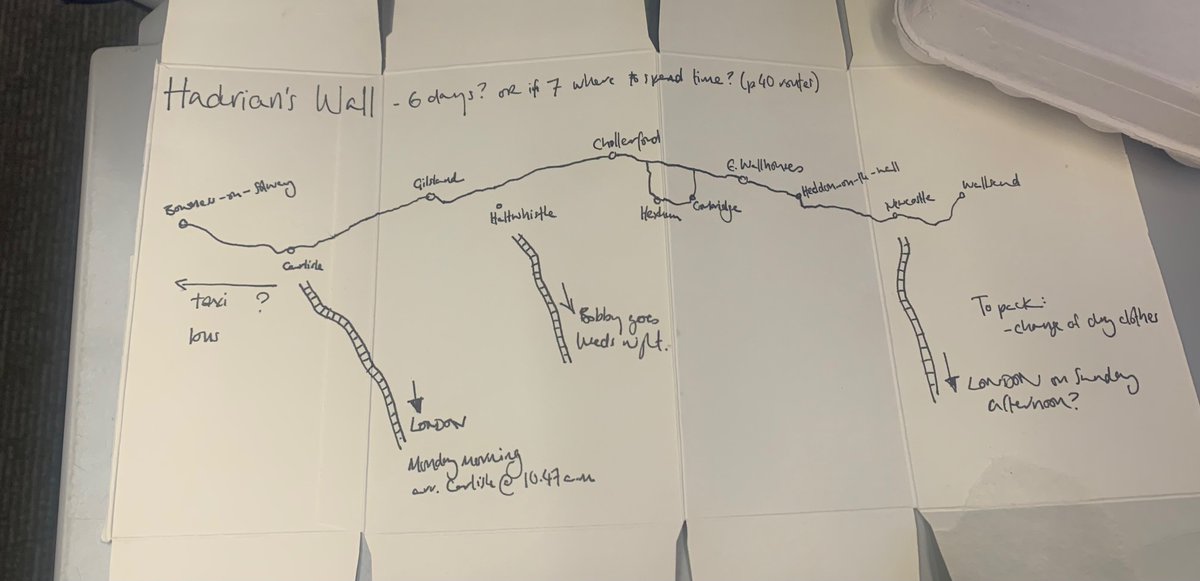 Carefully following this accurate map I’ve walked the 84 miles of Hadrian’s Wall. I was doing this to raise money for @MedicalAidPal. If you’d like to donate here’s the link. Thanks so much to everyone who has donated already justgiving.com/page/fundraise…