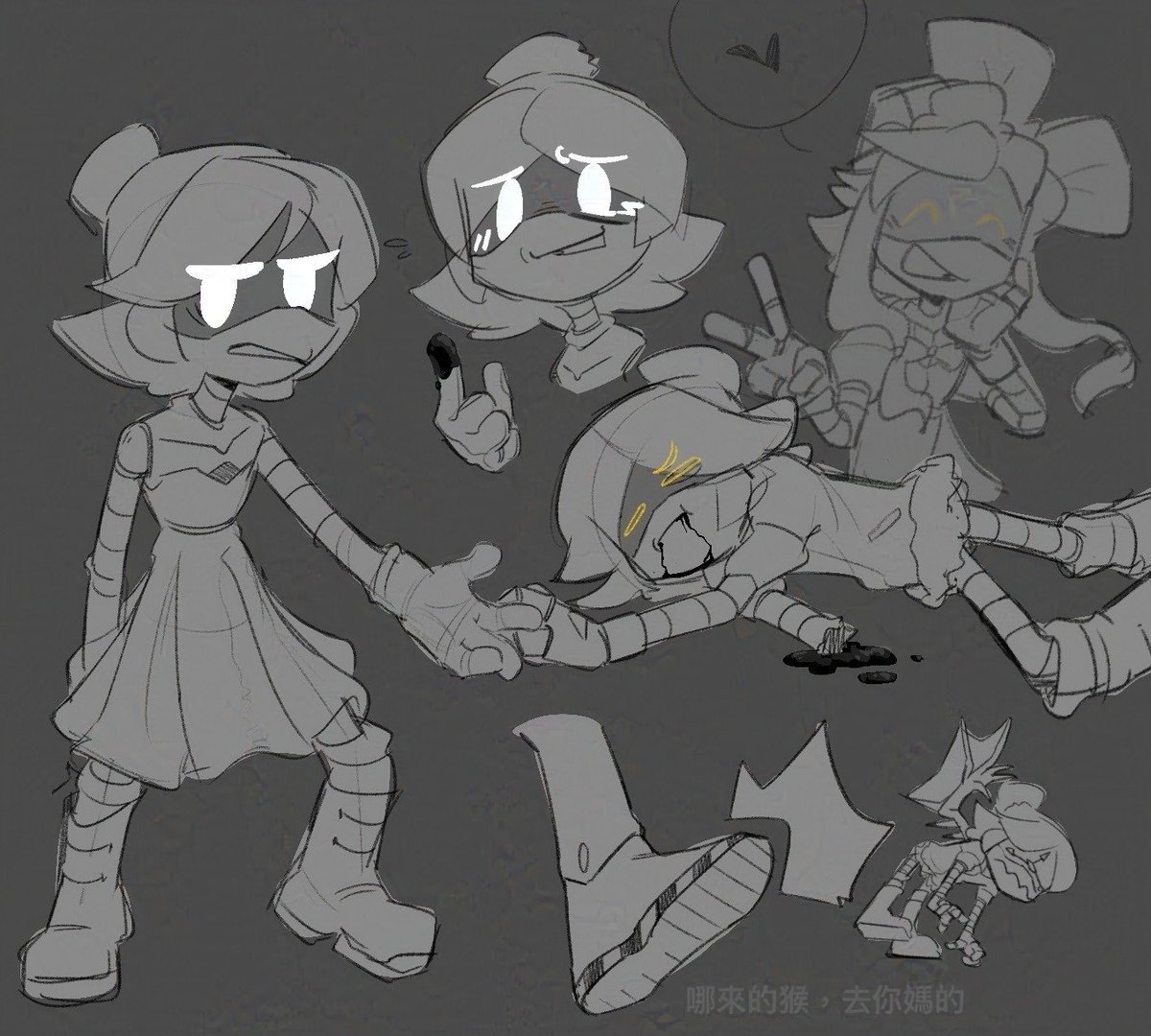 emmachen1003's tweet photo. A bunch of Uzi and Cyn I drew a couple of days ago.
The frequency of High-quality drawings might decrease because college started a week ago... yay... 🥲👊 https://t.co/AgtS8ZNMRu