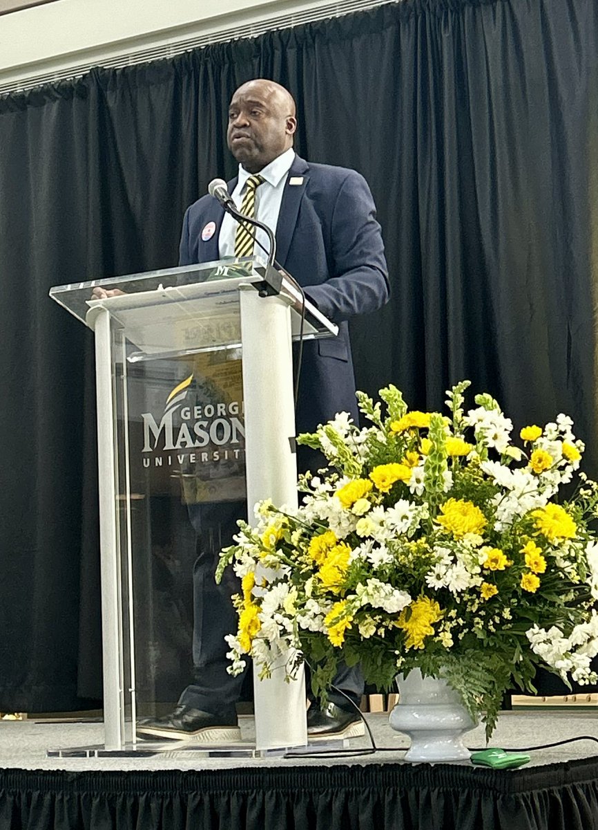 “You will strive and be positioned to handle the grand challenges of our age.” 
President Washington’s inspiring words to our visiting <a href="/HonorsMason/">George Mason University Honors College</a> students today. 
#MasonNation <a href="/GMUPres/">Dr. Gregory Washington</a> <a href="/MasonAdmissions/">Mason Admissions</a>