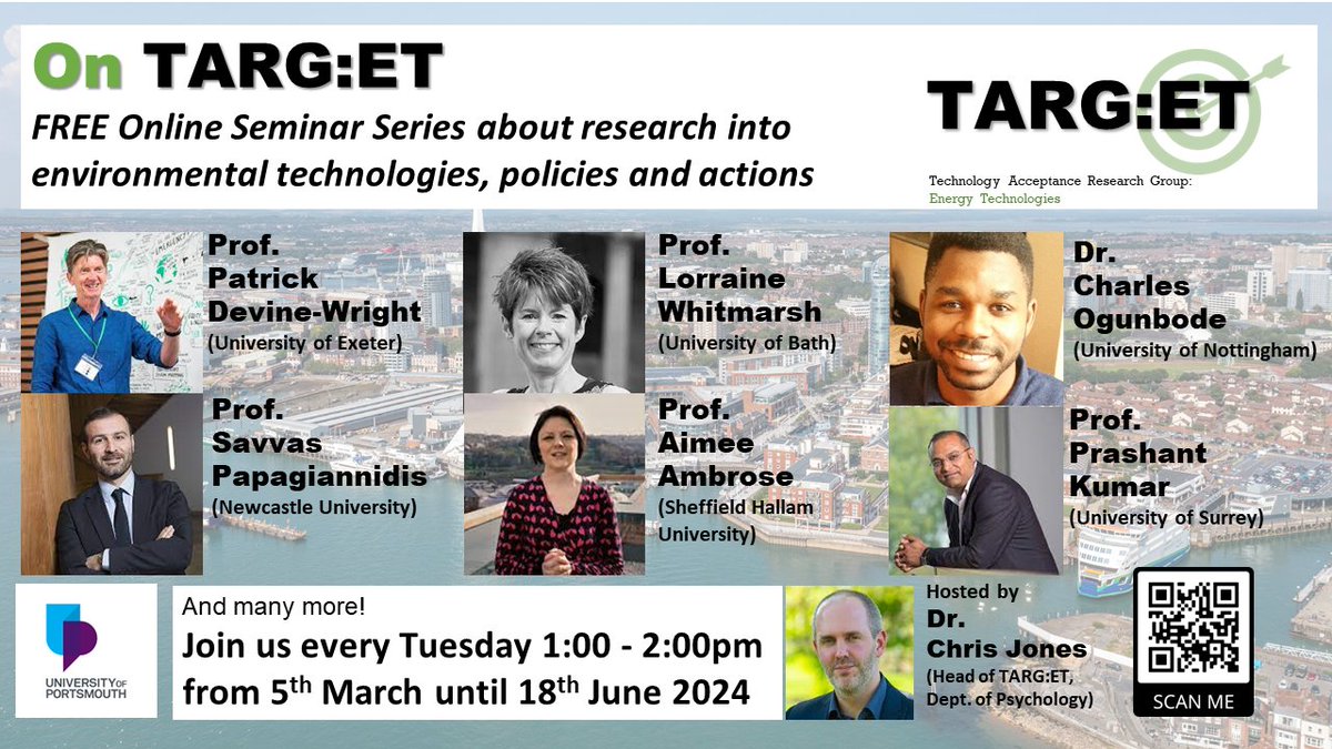 TARG:ET (@uop_target) on Twitter photo Join us from 5th March, every Tuesday at 1pm, for the Technology Acceptance Research Group Seminar Series - Hosted by
<a href="/CRJonesPsych/">Christopher Jones</a>
Tickets are now available here👇
eventbrite.co.uk/e/target-resea…
<a href="/_ACCESSnetwork/">ACCESS Network</a>
<a href="/EPRG_Surrey/">Environmental Psychology Research Group</a>
@uop_psychology
#technology #acceptance #EnergyTransition Join us from 5th March, every Tuesday at 1pm, for the Technology Acceptance Research Group Seminar Series - Hosted by
<a href="/CRJonesPsych/">Christopher Jones</a>
Tickets are now available here👇
eventbrite.co.uk/e/target-resea…
<a href="/_ACCESSnetwork/">ACCESS Network</a>
<a href="/EPRG_Surrey/">Environmental Psychology Research Group</a>
@uop_psychology
#technology #acceptance #EnergyTransition