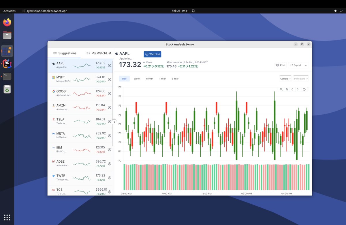 AvaloniaUI's tweet image. We share a lot of WPF apps running on macOS, but XPF  works equally as well on Linux! 

Here&apos;s a @Syncfusion WPF demo running on Ubuntu 😍

#wpf