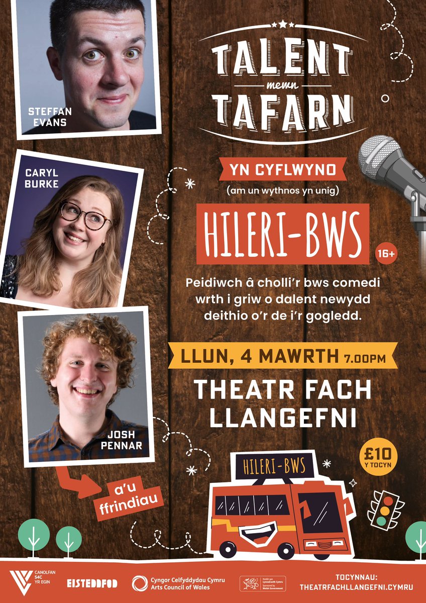 😂😂😂

Noson Gomedi yn y bar yn Theatr Fach Llangefni

Nos Lun - 04.03.24 @ 7yh 

Dewch yn llu am beint a digon o chwerthin 🍻

theatrfachllangefni.cymru
