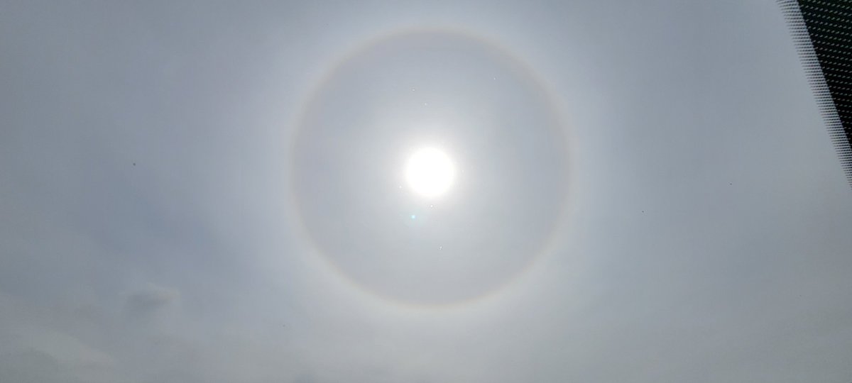 Check out the Chembow around the sun right now
