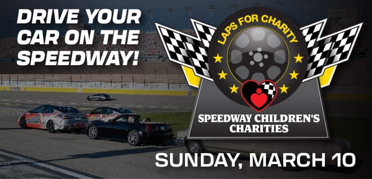 DRIVE THE TRACK TWO WEEKS FROM TODAY! SCC's Laps for Charity @LVMotorSpeedway Sunday, March 10! Register: Speedwaycharities.org/lasvegas