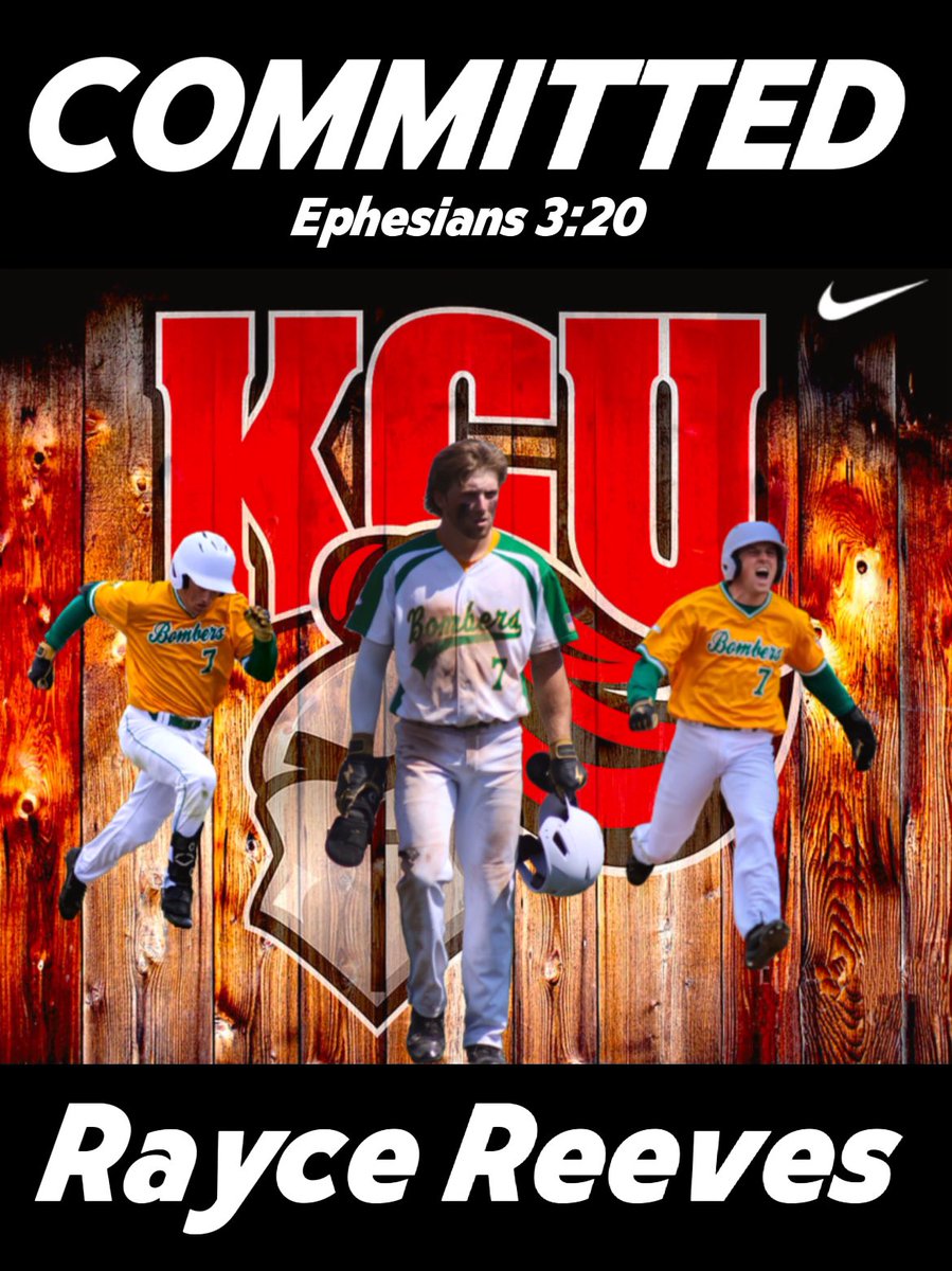 I am very excited to announce my commitment to continue my academic and baseball career at Kentucky Christian University. AGTG! Huge thanks to my parents and coaches. Let’s go!⚔️

✝️