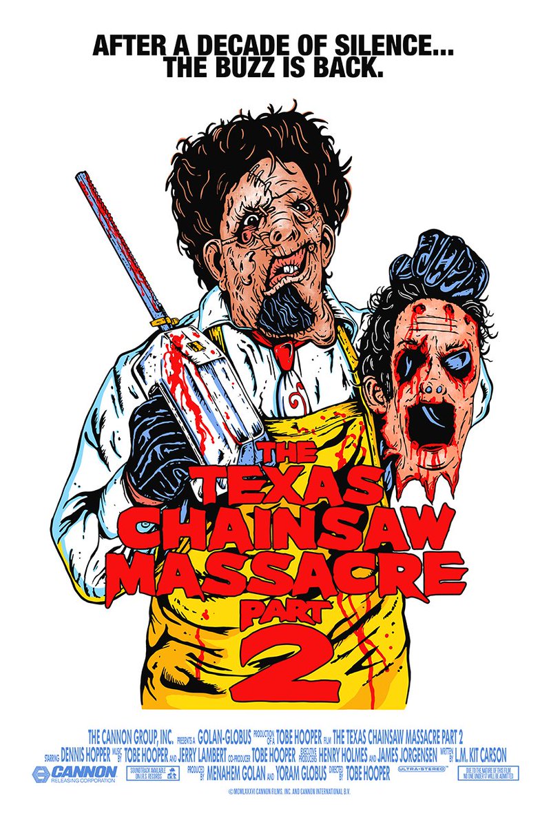 The Texas Chainsaw Massacre 2 (1986)
Art by Marc Schoenbach.