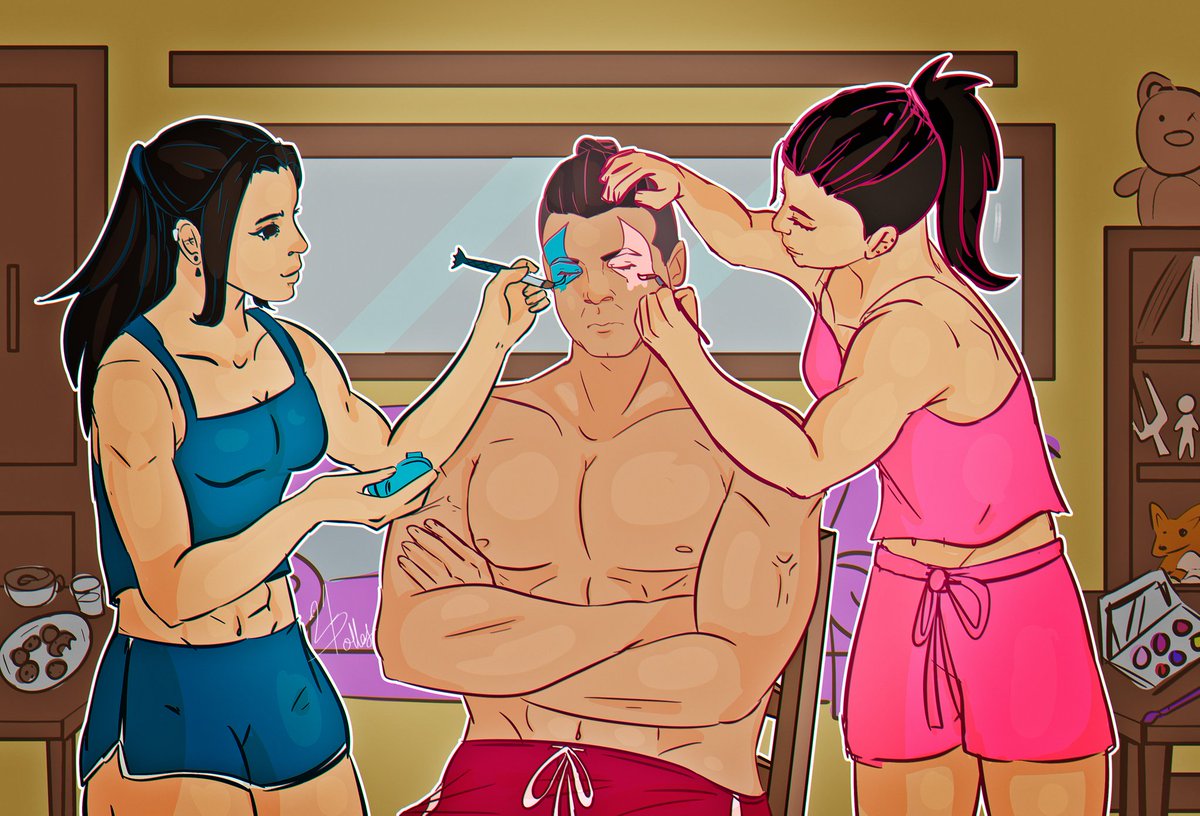 21pollos1's tweet photo. I like to think they had sleepovers and Reiko would let the princesses do his make up

#mk1 #mortalkombat1 #mortalkombat #reikomk #reikomk1 #mileenamk #kitanamk https://t.co/lh975BiteK