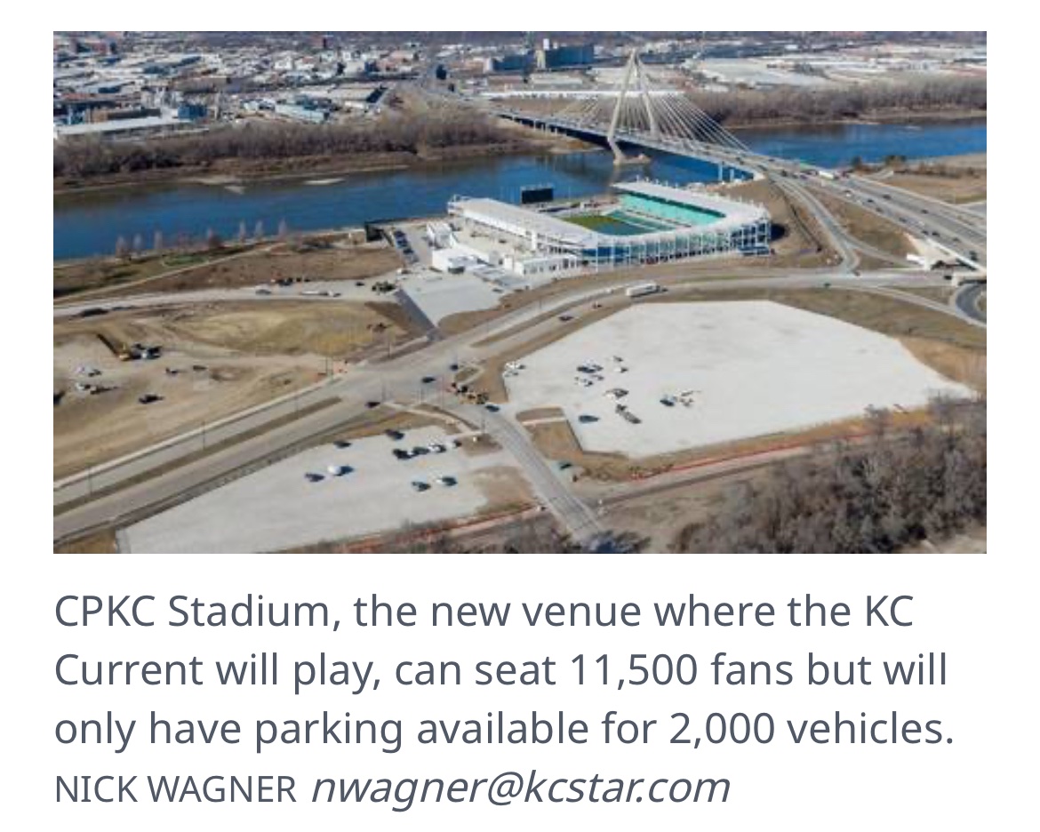 The Kansas City Star out here acting like this new women's soccer stadium is in Wrigleyville instead of a vacant floodplain filled with ticks and mosquitos 😂