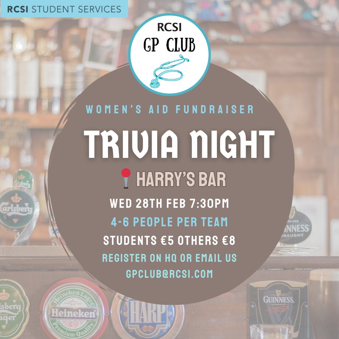 Don't forget to sign up/come along to our fundraiser pub quiz on Wed 28th! Details below