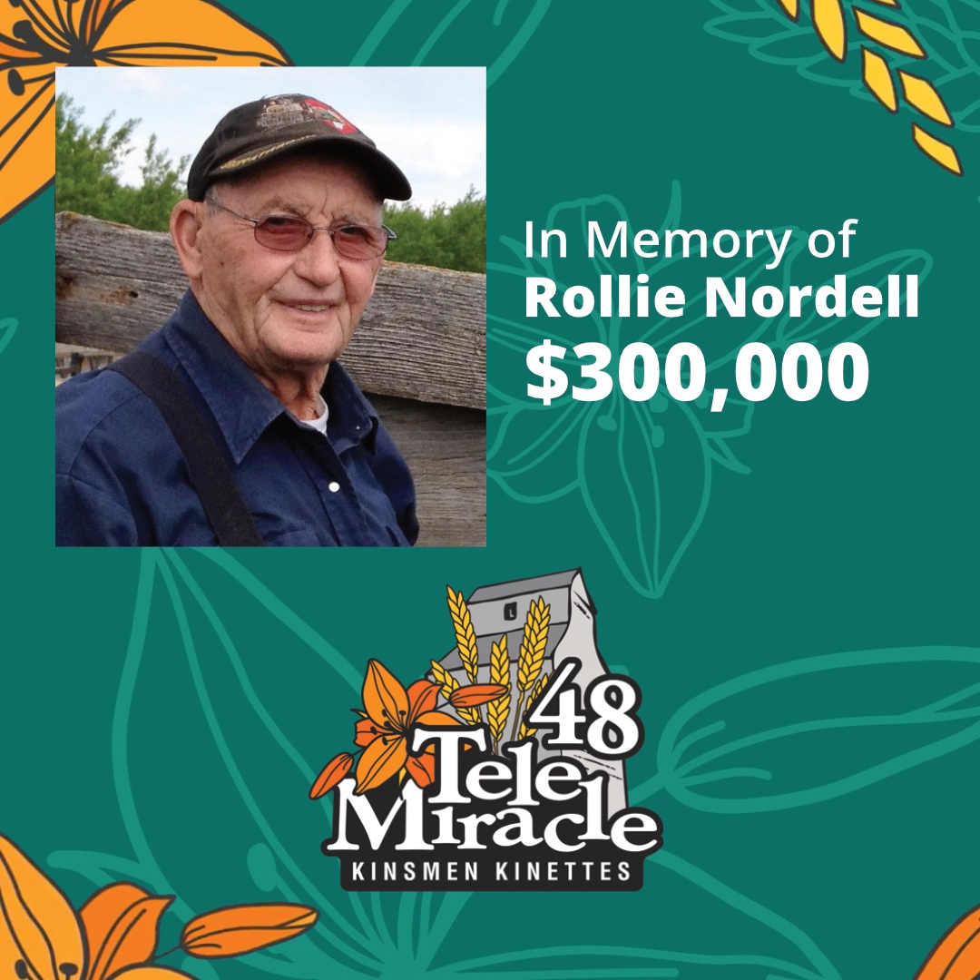 Kinsmen TeleMiracle would like to thank Marion for her generous donation, in memory of Rollie, of $300,000.
Rollie farmed south of Turtleford, loved the farm life, working hard and playing hard. Proud supporter of his community
#Donate #GivingBack #Bequests #PlannedGiving