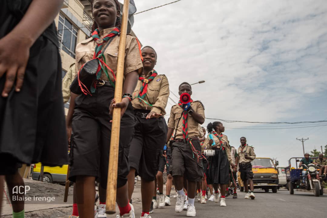 acprdcongo's tweet photo. #RDC: Une journée de marathon pour passer un message de paix au monde sur l'insécurité que vit l'Est de la République démocratique du Congo particulièrement les provinces du Nord-Kivu et de l'Ituri, et également pour remettre les actes de naissance au profit des enfants apatrides a été organisée dimanche par le district du mouvement de scoutisme à Goma, à l'occasion de la commémoration de l'anniversaire du père fondateur de ce mouvement Robert Baden-Powell.