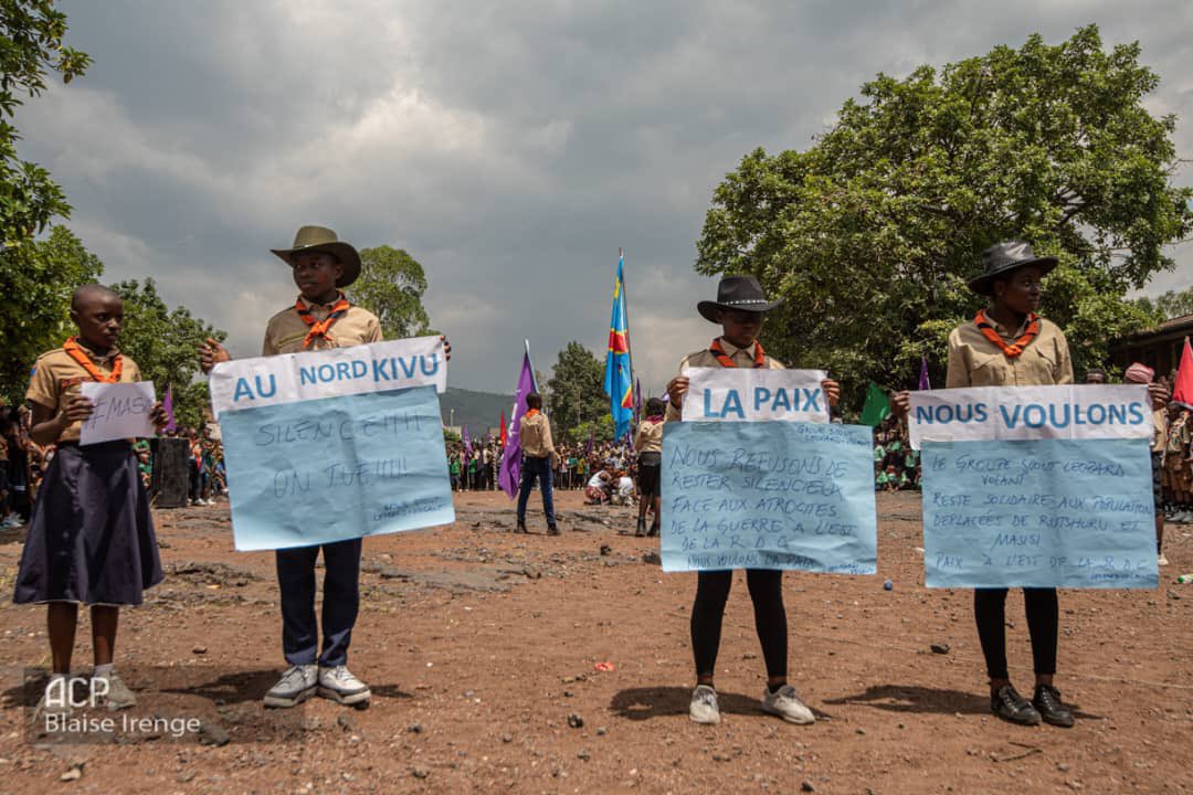 acprdcongo's tweet photo. #RDC: Une journée de marathon pour passer un message de paix au monde sur l'insécurité que vit l'Est de la République démocratique du Congo particulièrement les provinces du Nord-Kivu et de l'Ituri, et également pour remettre les actes de naissance au profit des enfants apatrides a été organisée dimanche par le district du mouvement de scoutisme à Goma, à l'occasion de la commémoration de l'anniversaire du père fondateur de ce mouvement Robert Baden-Powell.