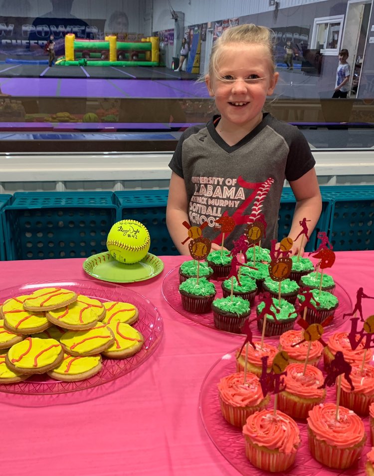 If you have a softball themed birthday party, of course you have to display your softball that was autographed by <a href="/42Amayah/">amayah doyle 42</a>