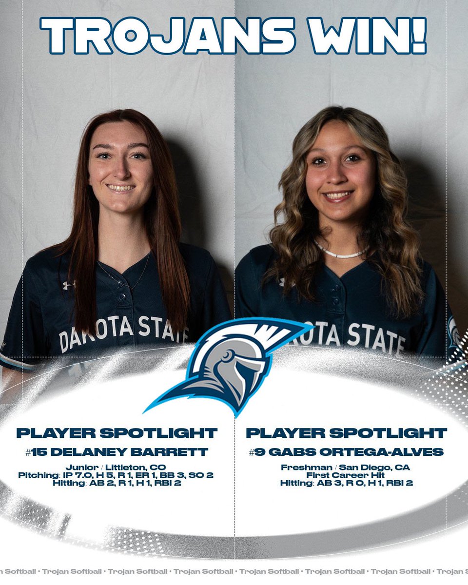 Trojans collect first victory of the 2024 season on Friday (2/23) vs. Morningside University.

• First win against the Mustangs in program history
• First win of the season for Transfer Junior, Delaney Barrett 
• First career hit for Freshman, Gabrielle Ortega-Alves