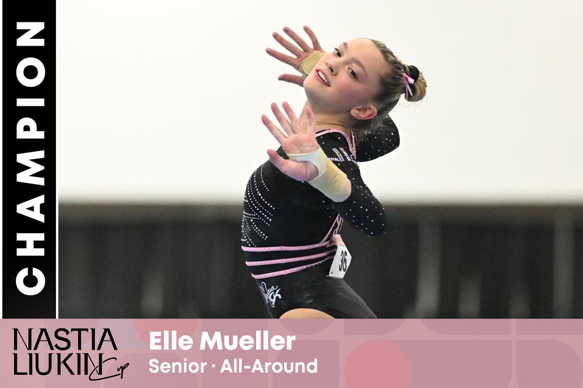 With a score of 39.175, Elle Mueller is the #NastiaCup Senior Champion! Avery Neff & Ella Murphy round out the top three!