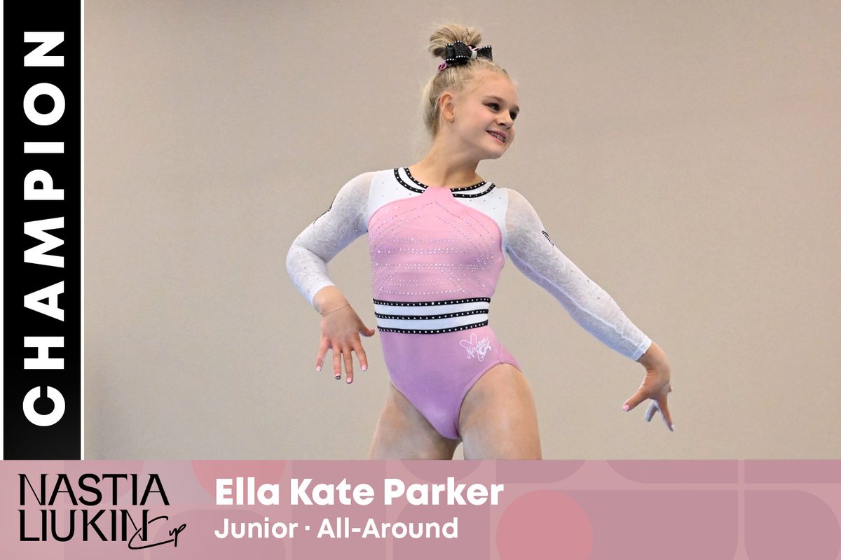 Ella Kate Parker is the #NastiaCup Junior Champion, topping the field with a score of 38.075! Ella Fine takes Silver and Morgan Reihl wins Bronze!